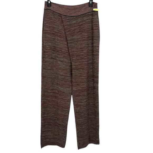 Bianca Saunders Glitz Metallic Striped Knit Pull On Pants Size Medium NWOT - Picture 1 of 13